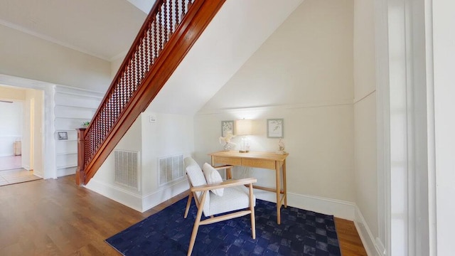 additional living space featuring wood-type flooring