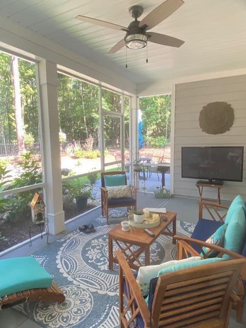 256 Candlewick Loop, Mccormick, SC 29835 - sunroom / solarium with a ceiling fan and healthy amount of natural light