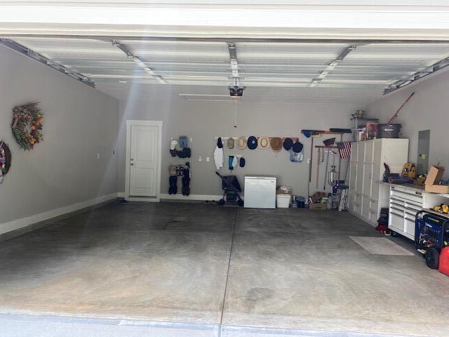 256 Candlewick Loop, Mccormick, SC 29835 - garage featuring electric panel and a garage door opener
