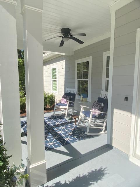 256 Candlewick Loop, Mccormick, SC 29835 - porch featuring ceiling fan