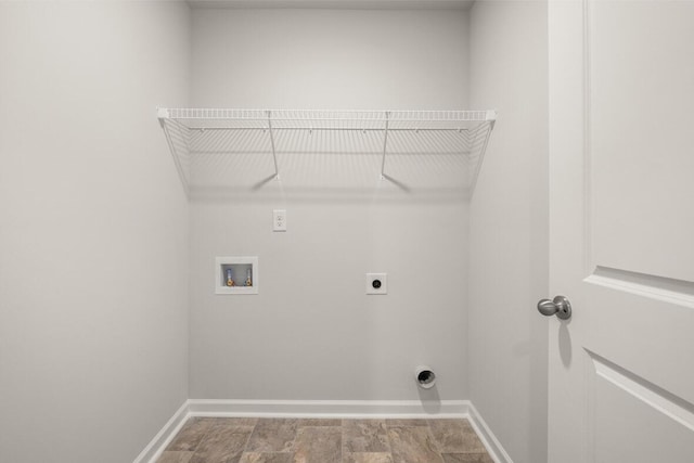 laundry area with hookup for a washing machine and electric dryer hookup