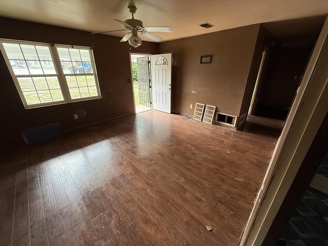 3415 Cauthen Dr, Augusta, GA 30906 - unfurnished room with wood finished floors, a ceiling fan, and baseboards