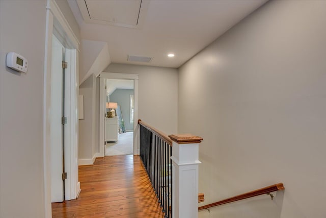 hall featuring light hardwood / wood-style floors