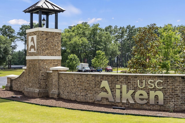 view of community sign