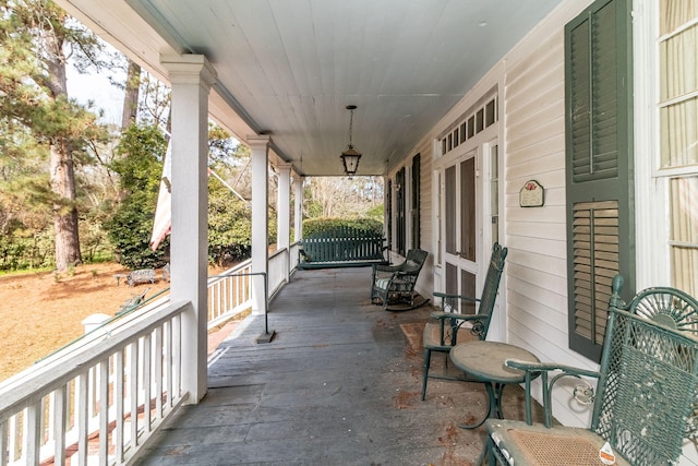 view of patio with covered porch