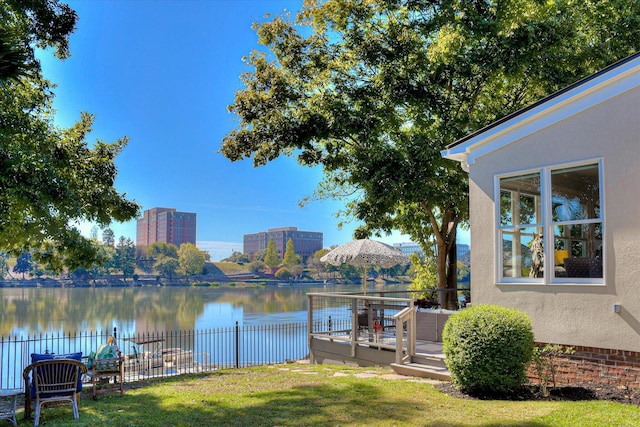 324 E Shoreline Dr, North Augusta, SC 29841 - view of yard with a deck with water view