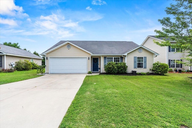 752 Keyes Dr, Grovetown, GA 30813 - ranch-style home featuring a garage, concrete driveway, and a front lawn