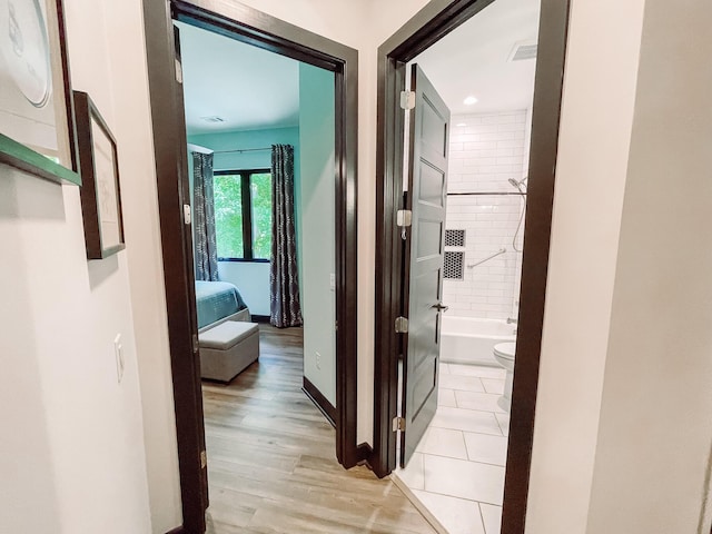 217 Cove Point Ln, Mccormick, SC 29835 - hallway featuring light wood-style flooring and baseboards