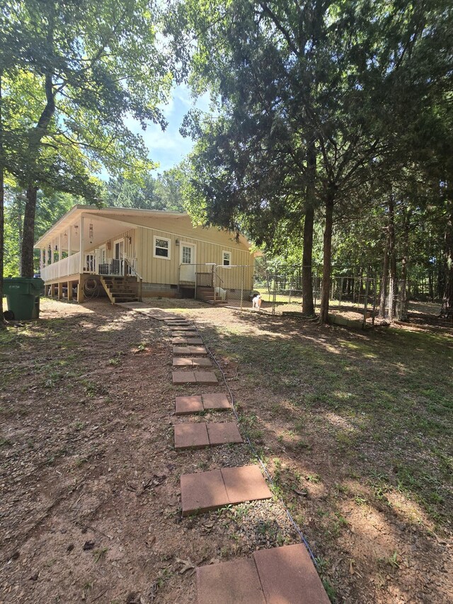3706 Cooter Creek Rd, Elberton, GA 30635 - view of yard featuring a deck