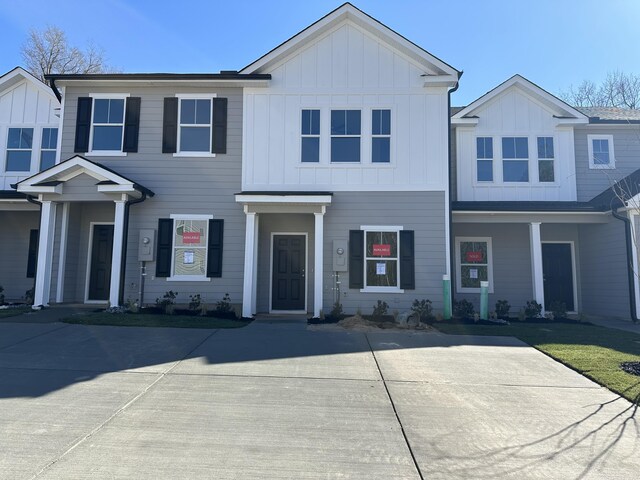 multi unit property with board and batten siding