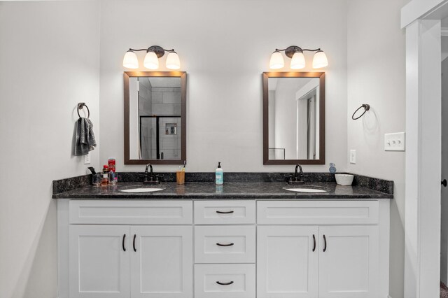 256 Dublin Loop, Grovetown, GA 30813 - bathroom with double vanity and tiled shower