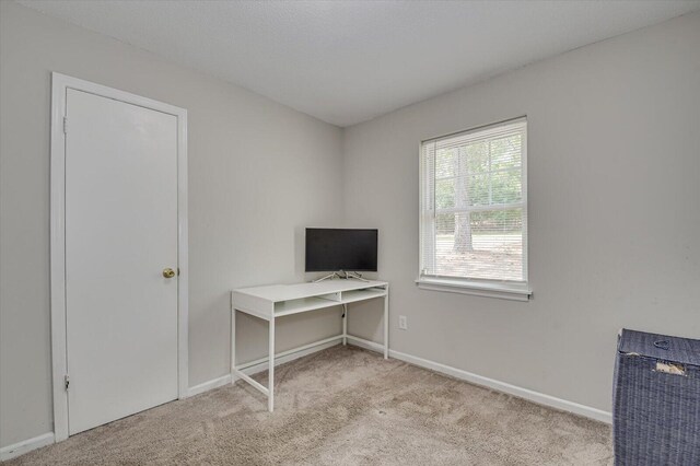 view of carpeted office