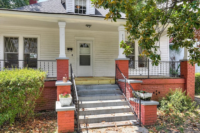 1107 Heard Ave, Augusta, GA 30904 - property entrance featuring a shingled roof and covered porch