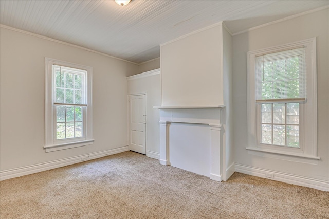1107 Heard Ave, Augusta, GA 30904 - unfurnished living room featuring ornamental molding and light carpet