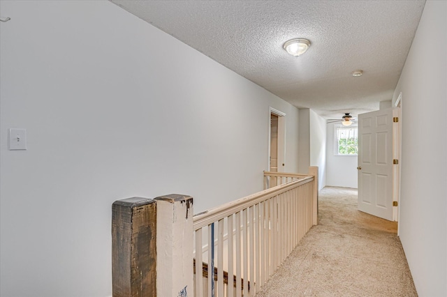 1107 Heard Ave, Augusta, GA 30904 - corridor with light colored carpet, an upstairs landing, and a textured ceiling