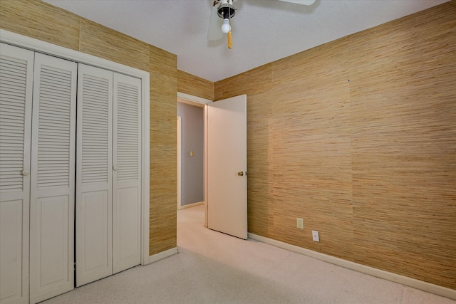904 Big Hunt Rd, Augusta, GA 30907 - unfurnished bedroom with a closet, light colored carpet, and ceiling fan