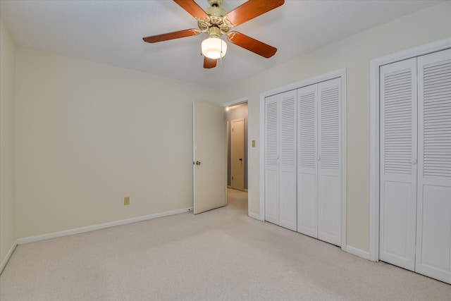 904 Big Hunt Rd, Augusta, GA 30907 - unfurnished bedroom featuring carpet floors, multiple closets, and a ceiling fan