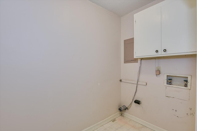 904 Big Hunt Rd, Augusta, GA 30907 - laundry room with cabinet space, electric panel, and washer hookup