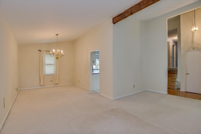 904 Big Hunt Rd, Augusta, GA 30907 - carpeted spare room with a chandelier and baseboards
