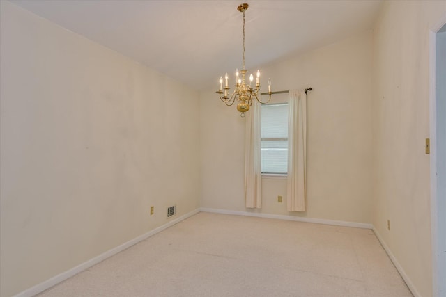 904 Big Hunt Rd, Augusta, GA 30907 - empty room with a chandelier and light colored carpet