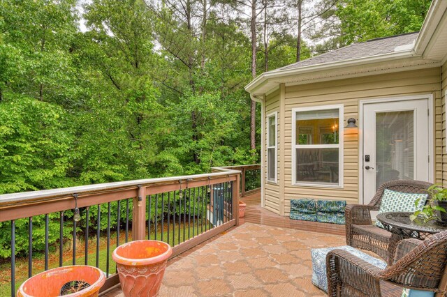 view of patio / terrace featuring a deck