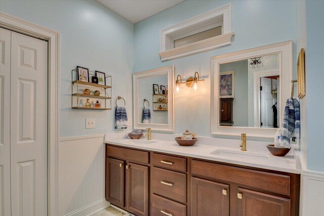 bathroom featuring vanity