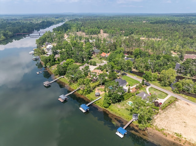 197 River Bend Dr, Clarks Hill, SC 29821 - aerial view of property and surrounding area with a heavily wooded area and a nearby body of water