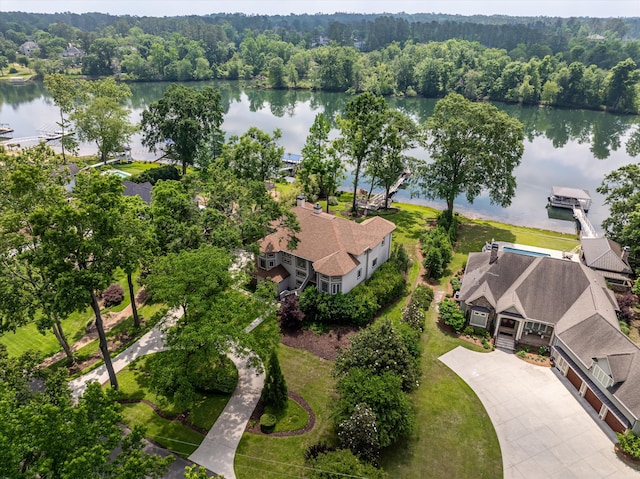 197 River Bend Dr, Clarks Hill, SC 29821 - bird's eye view of a nearby body of water and a heavily wooded area