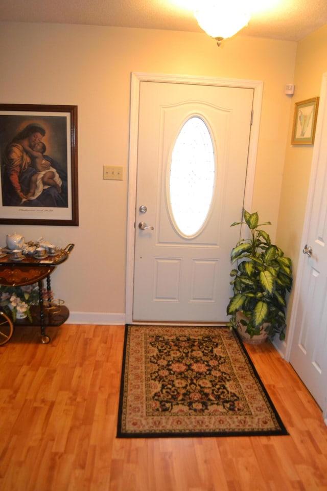 foyer featuring hardwood / wood-style floors