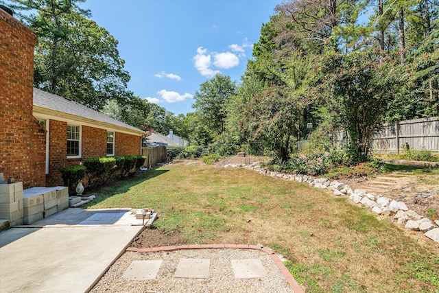 view of yard with a patio