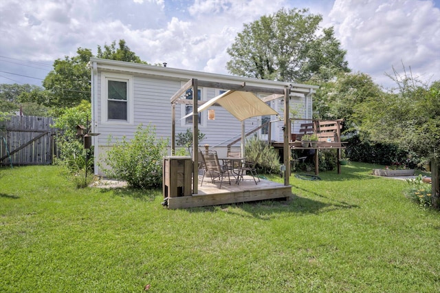 1730 Kissingbower Rd, Augusta, GA 30904 - rear view of house featuring a wooden deck