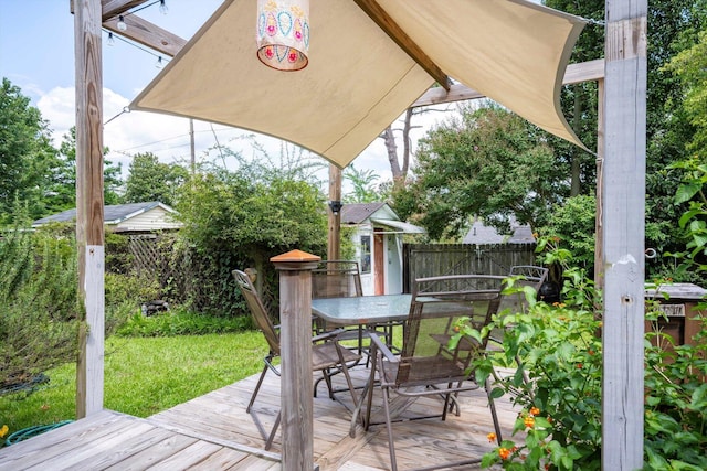 1730 Kissingbower Rd, Augusta, GA 30904 - wooden terrace featuring outdoor dining space