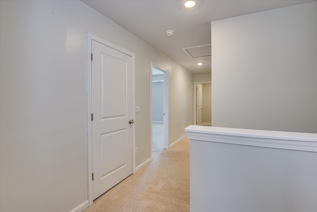 6093 Whitewater Dr, North Augusta, SC 29841 - corridor with light carpet and recessed lighting