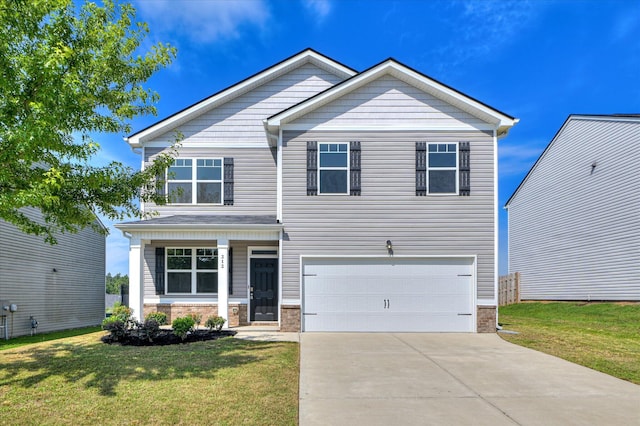 212 Quick Silver Ct, Graniteville, SC 29829 - craftsman-style home with a garage, a front lawn, and driveway