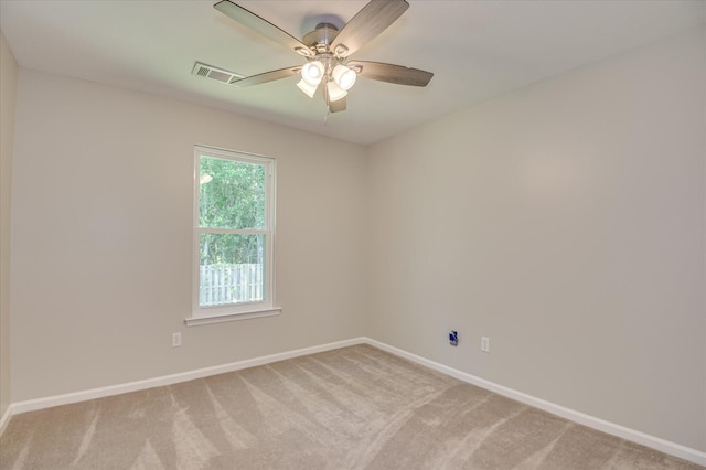 1869 Heathers Way, Augusta, GA 30906 - empty room with light colored carpet, baseboards, and ceiling fan