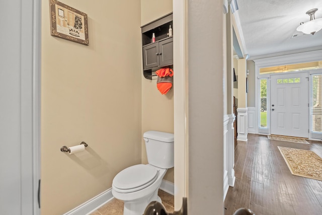 5726 Whispering Pines Way, Evans, GA 30809 - bathroom featuring toilet and wood finished floors