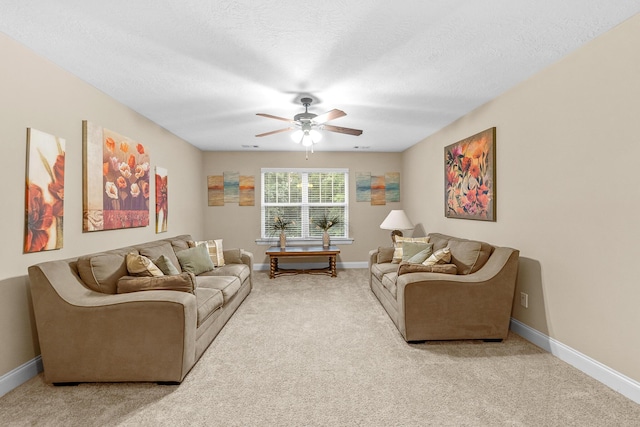 5726 Whispering Pines Way, Evans, GA 30809 - living room with a ceiling fan and light colored carpet