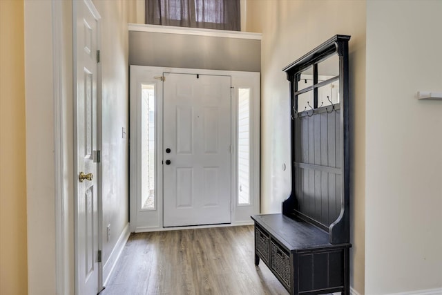 198 Eagle Lake Rd, North Augusta, SC 29841 - foyer entrance featuring wood finished floors and baseboards