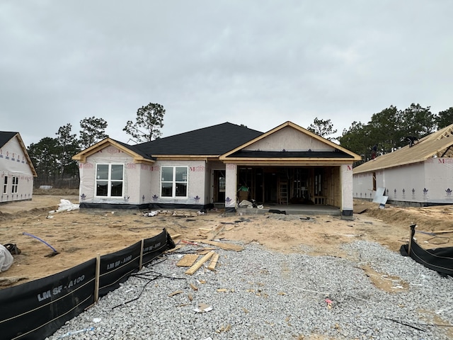 view of unfinished property