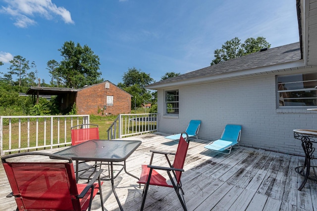 2144 Reedale Ave, Augusta, GA 30906 - wooden deck featuring outdoor dining area