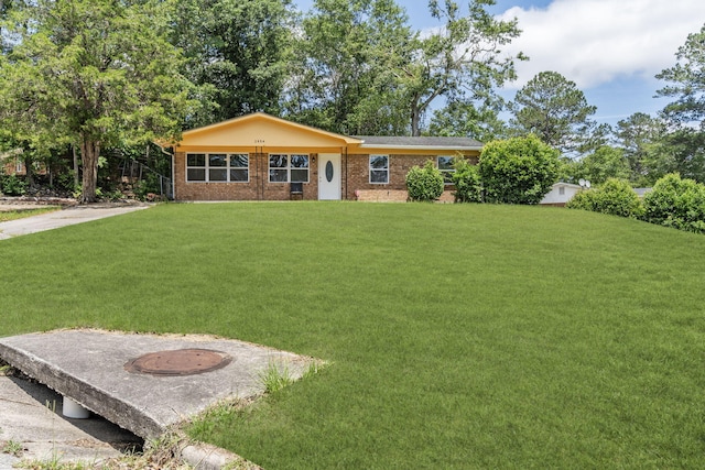 2954 Celeste Dr, Hephzibah, GA 30815 - ranch-style house featuring a front lawn and brick siding