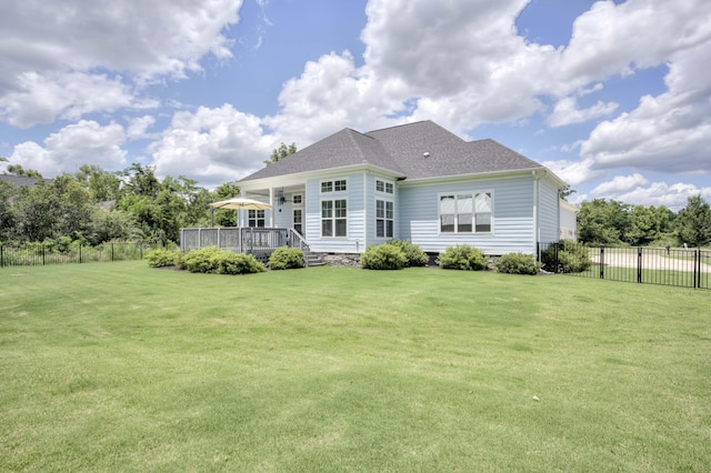 210 Rivernorth Dr, North Augusta, SC 29841 - rear view of house featuring a deck and a shingled roof