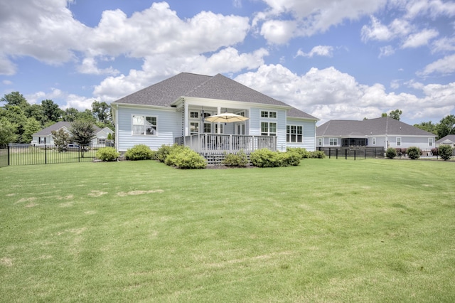 210 Rivernorth Dr, North Augusta, SC 29841 - back of property featuring a shingled roof and a deck