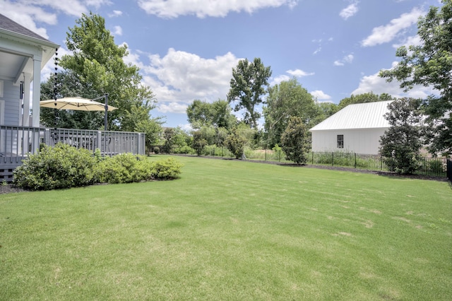 210 Rivernorth Dr, North Augusta, SC 29841 - view of yard with a deck