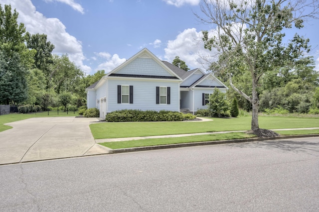 210 Rivernorth Dr, North Augusta, SC 29841 - view of front of home with concrete driveway, a front lawn, and a garage