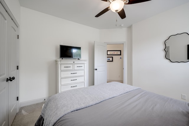 210 Rivernorth Dr, North Augusta, SC 29841 - carpeted bedroom with baseboards and a ceiling fan