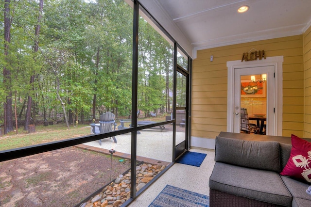 view of sunroom