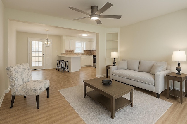 2079 Hillsinger Rd, Augusta, GA 30904 - living room with light wood-type flooring and ceiling fan