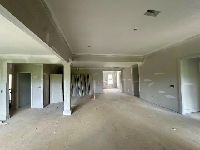 8144 Crossbow Lndg, Graniteville, SC 29829 - unfurnished living room featuring ornate columns