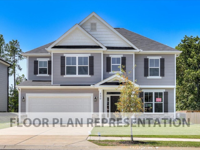 807 Lillian Park Dr Unit Lp2, Grovetown, GA 30813 - craftsman house featuring an attached garage and driveway